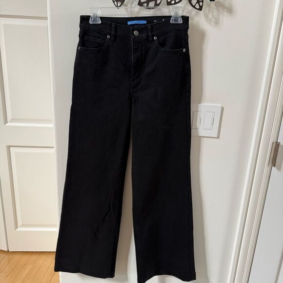 J. McLaughlin Lowden Wide Leg Trouser Jean in Black 2 - Picture 4 of 14